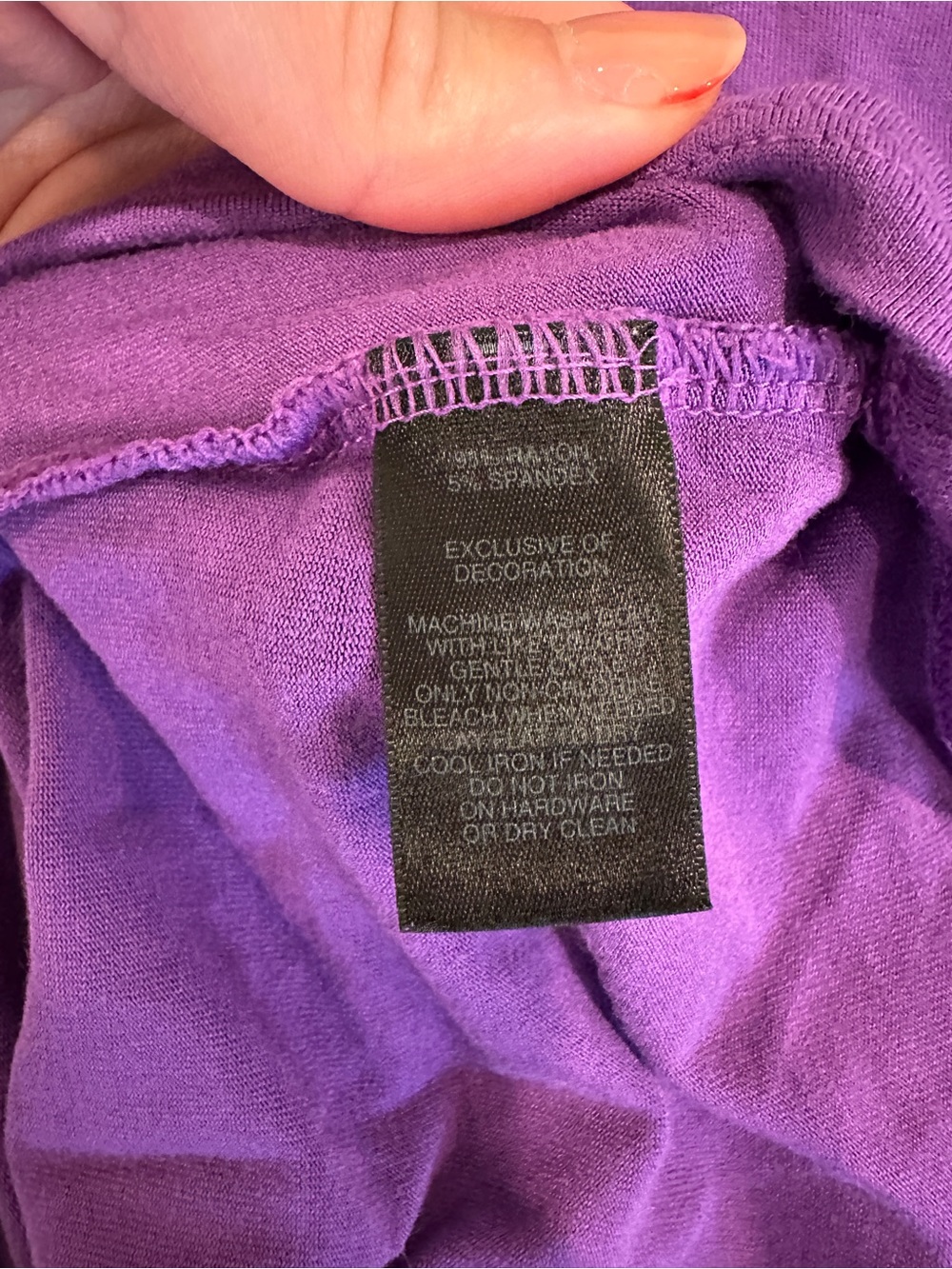 White House Black Market Purple V-Neck Puff Sleeve Top - Picture 7 of 8